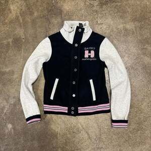 Harley-Davidson Women's Pink and Black Varsity Jacket